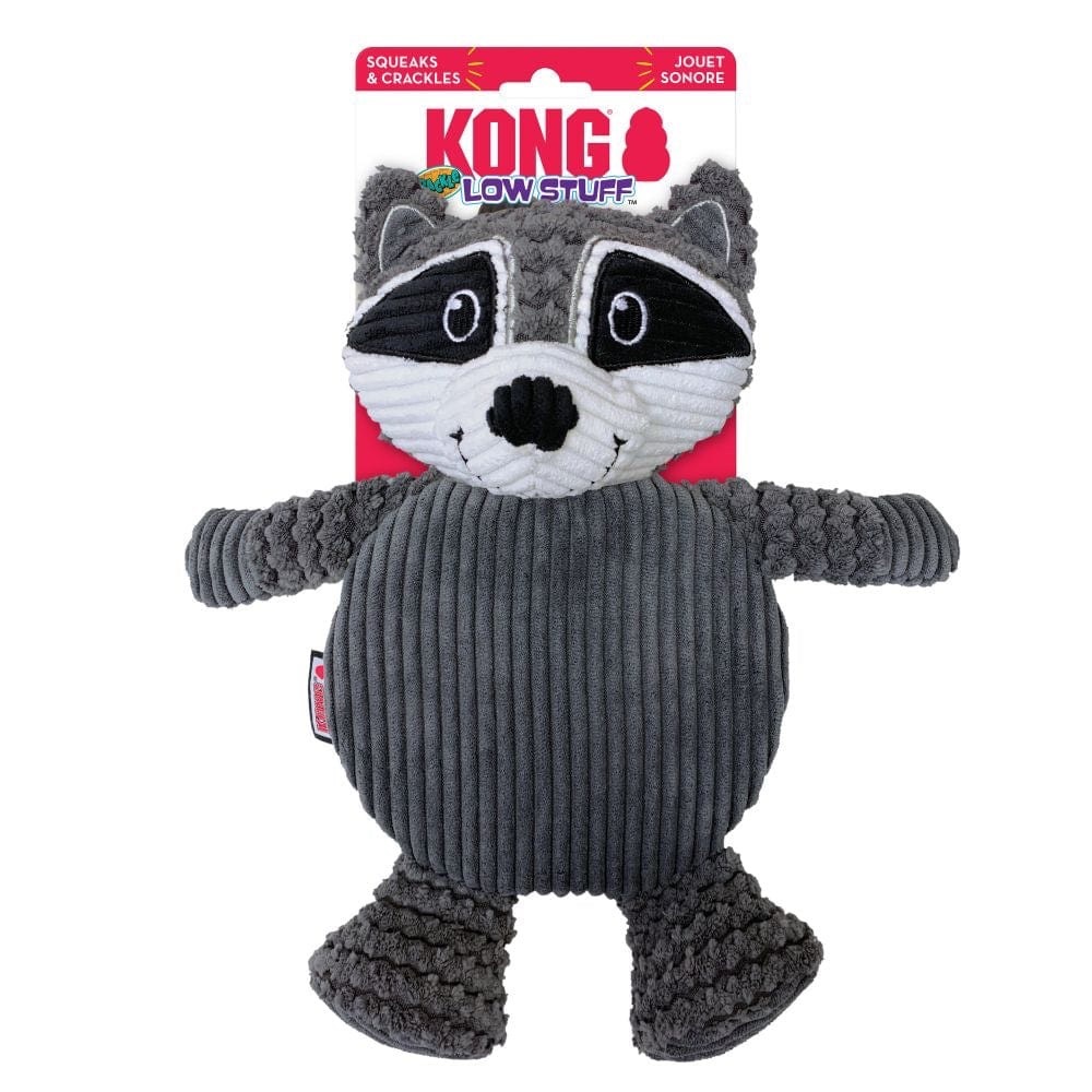 Kong Low Stuff Crackle Tummies Raccoon Dog Toy - Large - New with Tags